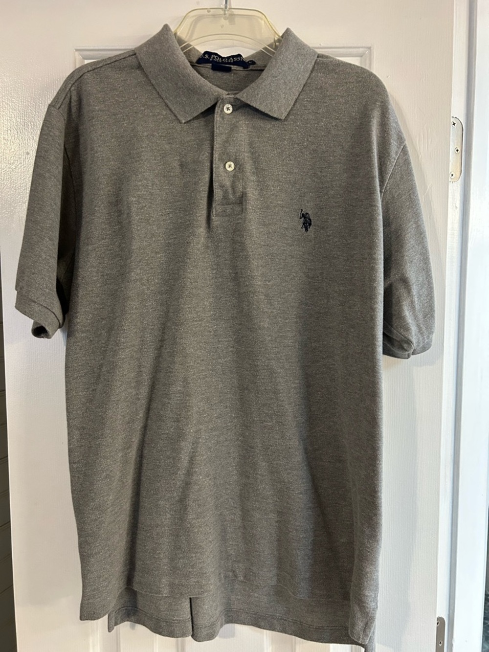 U.S. Polo Assn. Gray Polo Shirt with Embroidered Logo